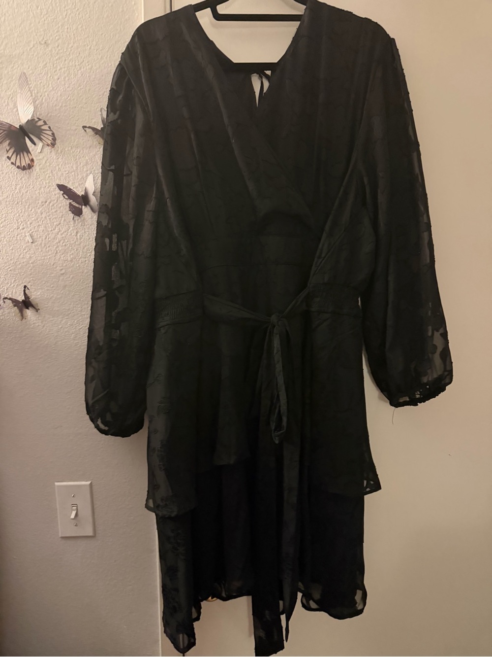 Maurices Black lace-Wrap Dress